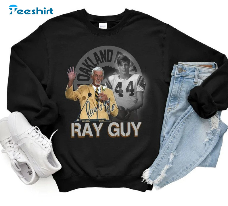 Ray Guy Rip Shirt - American Football Trendy Unisex Hoodie Short Sleeve