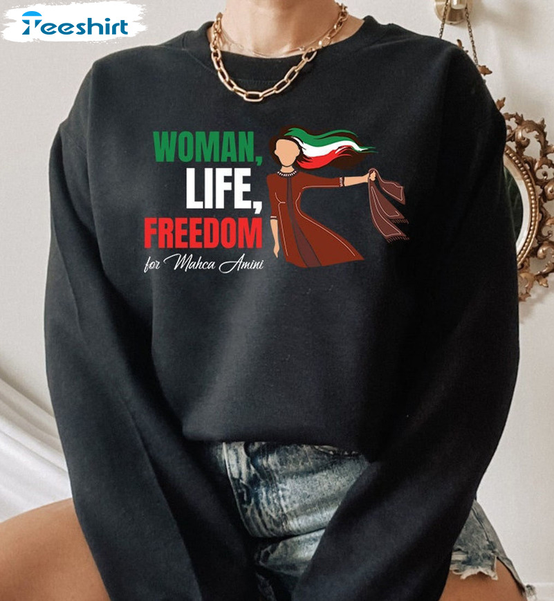 Women Life Freedom For Mahsa Amini Trendy Tee Tops Sweater
