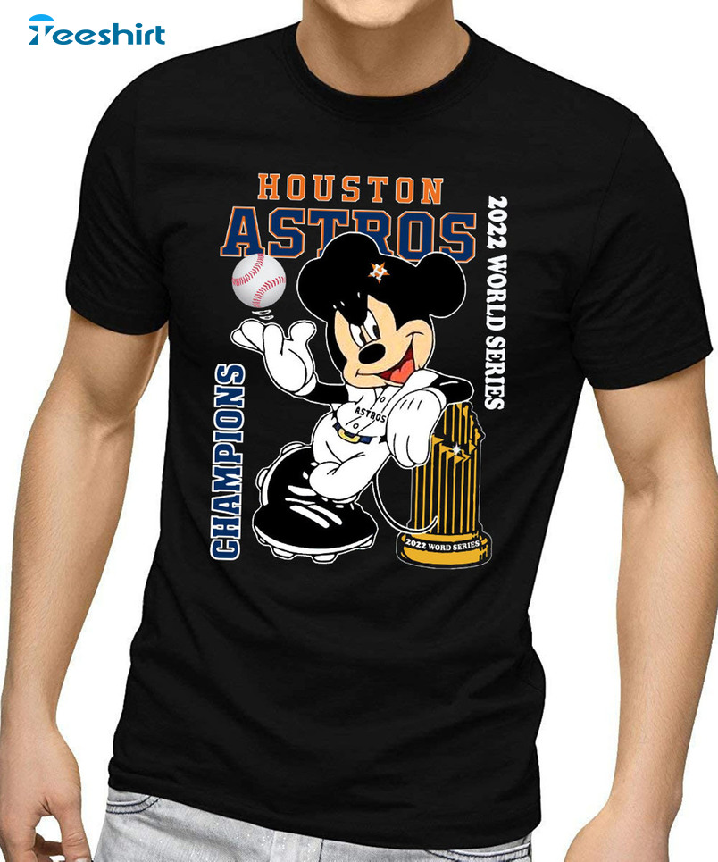 Houston Astros World Series Champions Shirt - Mickey Mouse Unisex T-shirt Short Sleeve