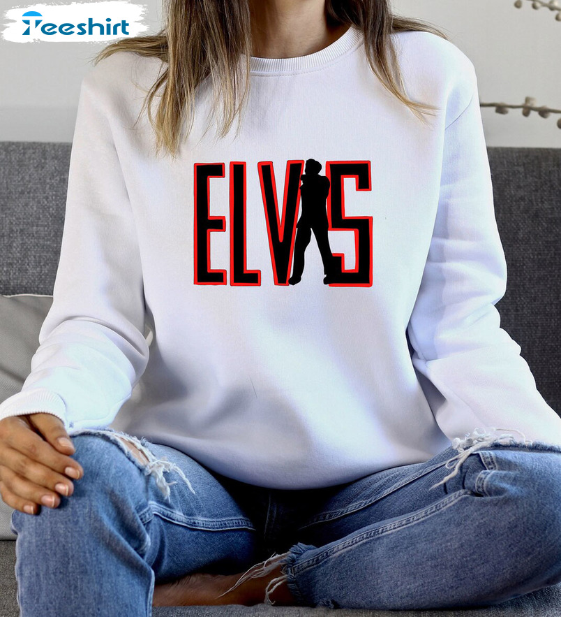 Elvis Sweatshirt - Elvis Presley Short Sleeve Sweatshirt