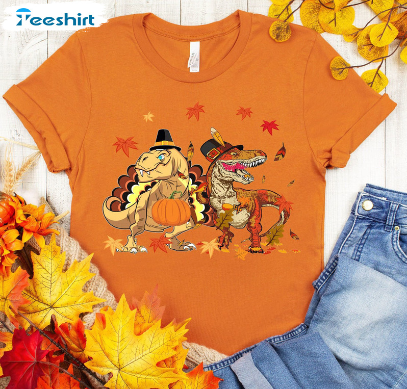 Happy Trexgiving Shirt, Funny Thanksgiving Sweatshirt, Hoodie, Long Sleeve