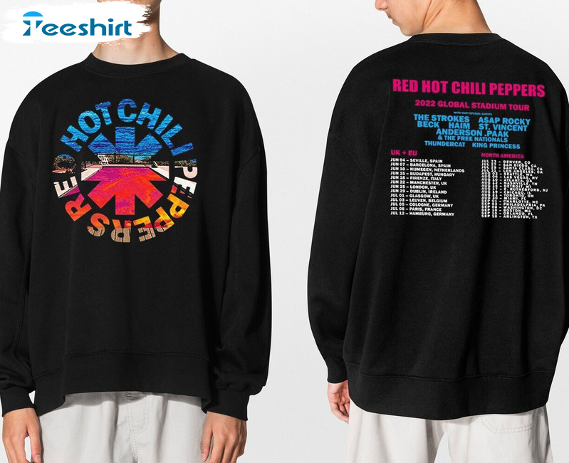 Red Hot Chili Peppers Shirt - Rhcp 2022 Tour Unisex Hoodie Long Sleeve