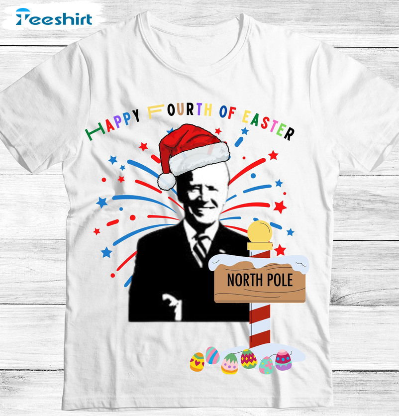 Santa Joe Biden Christmas Shirt - Happy 4th Of Easter Sweatshirt Unisex Hoodie