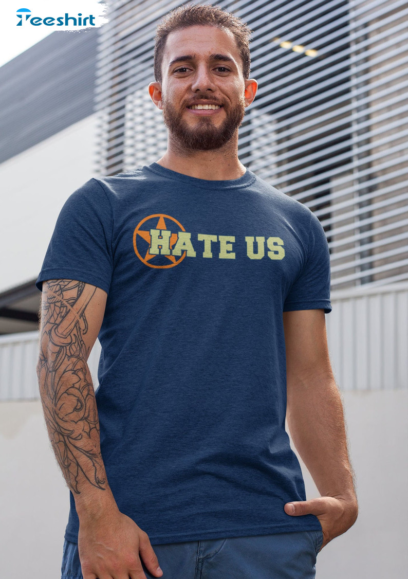 Houston Astros Hate Us T Shirt' Men's Longsleeve Shirt