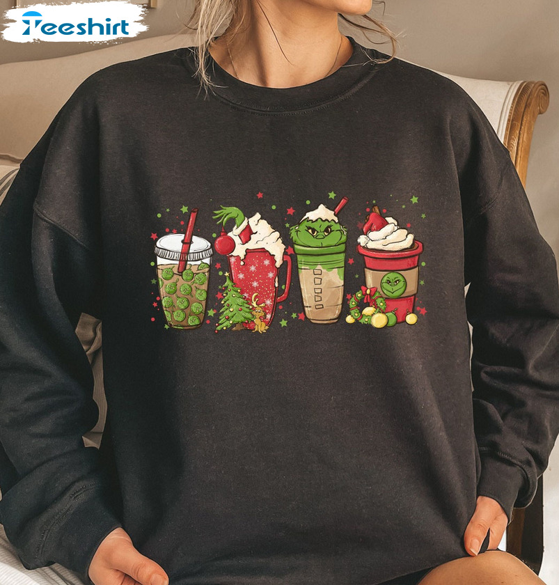 Grinch Coffee Christmas Shirt - Christmas Tree Sweatshirt Hoodie