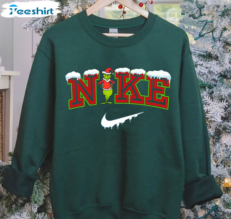 Snow Grinch Nike Christmas Sweatshirt, Hoodie, Long Sleeve