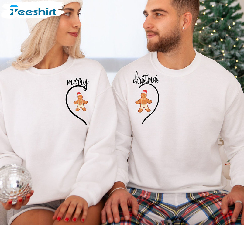 Christmas Couples Shirt - Christmas Gingerbread Unisex T-shirt Sweatshirt