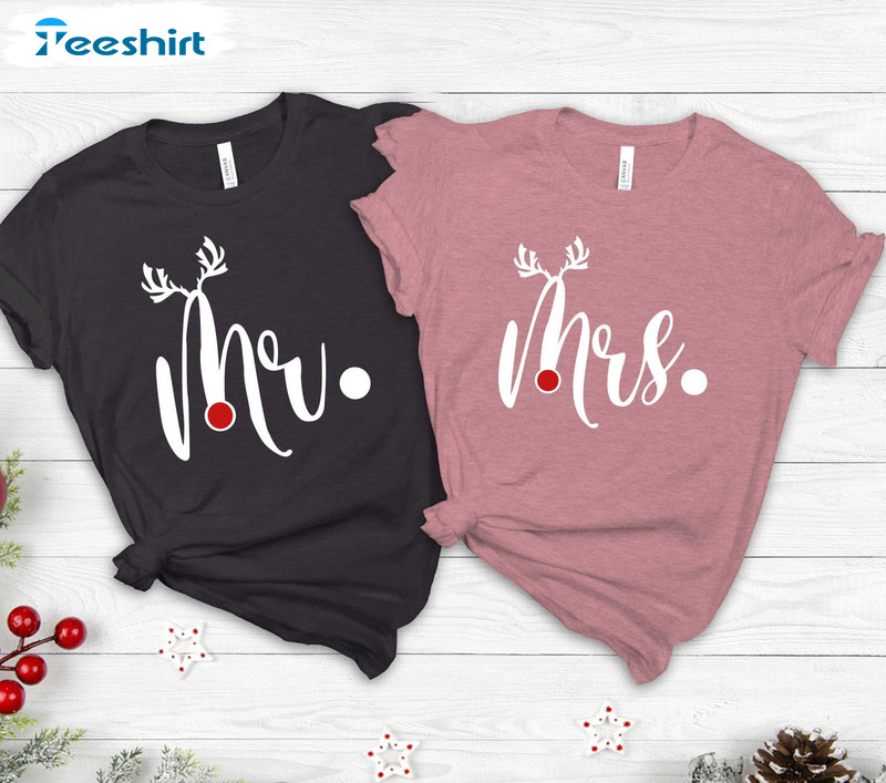 Mr Or Mrs Christmas Shirt - Couples Christmas Long Sleeve Unisex Hoodie