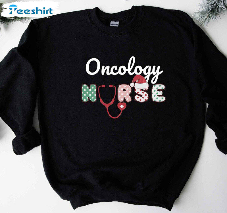 Oncology Nurse Christmas Shirt - Nurse Christmas Crewneck Unisex Hoodie
