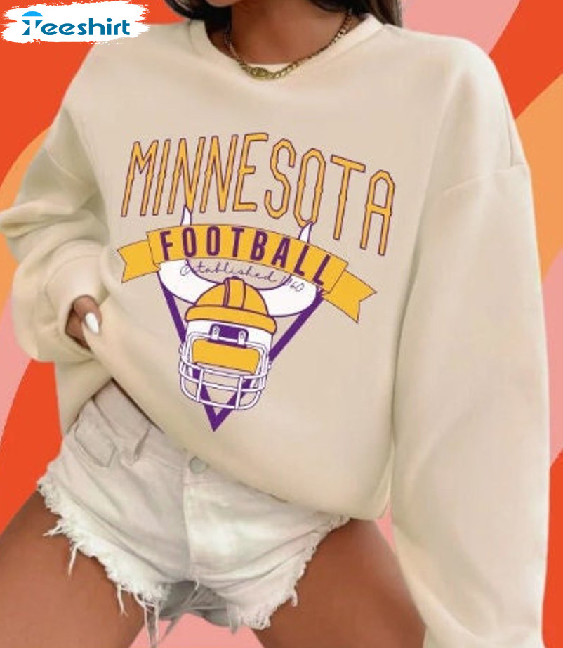 Vintage 80s Minnesota Vikings NFL Football Crewneck Sweatshirt, Minnesota  Viking