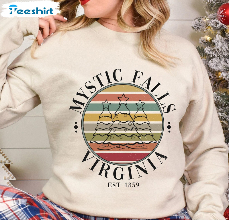 Mystic Falls Virginia Sweatshirt - Christmas Sweater Unisex Hoodie