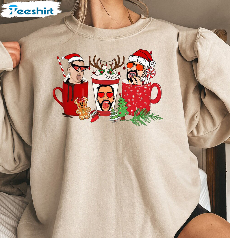 Bad Bunny Christmas Shirt - Bunny Coffee Sweatshirt Crewneck