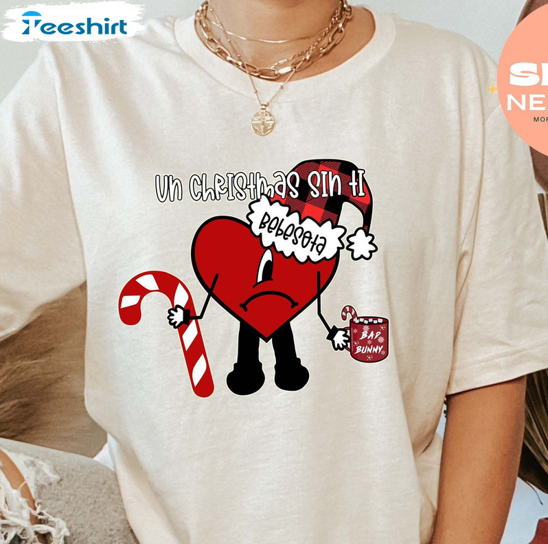 Una Navidad Sin Ti Shirt - Bad Bunny Christmas Unisex T-shirt Short Sleeve