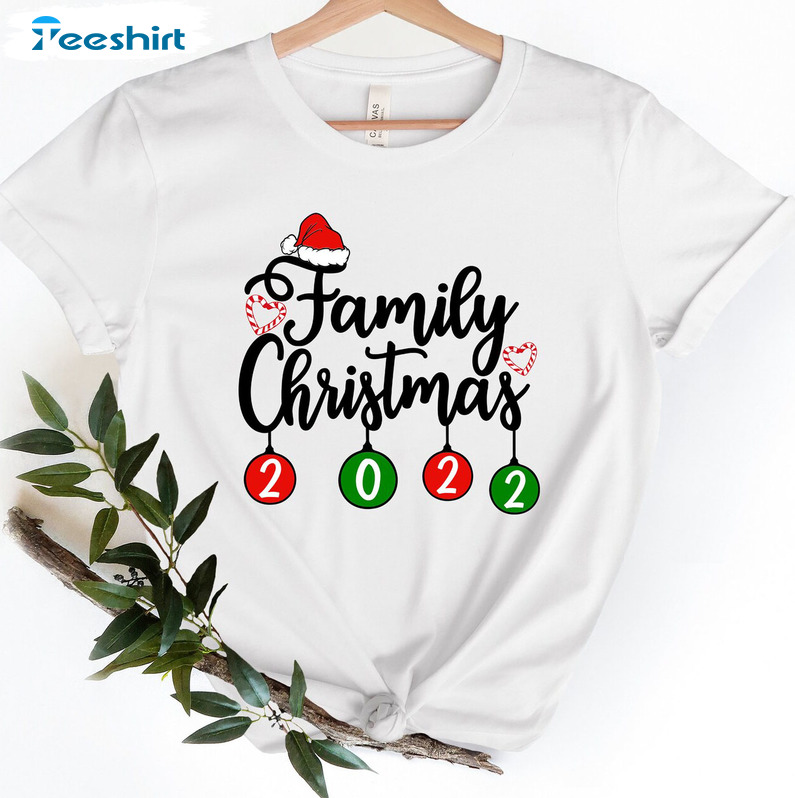 Family Christmas 2022 Shirt - Christmas Crew Long Sleeve Crewneck