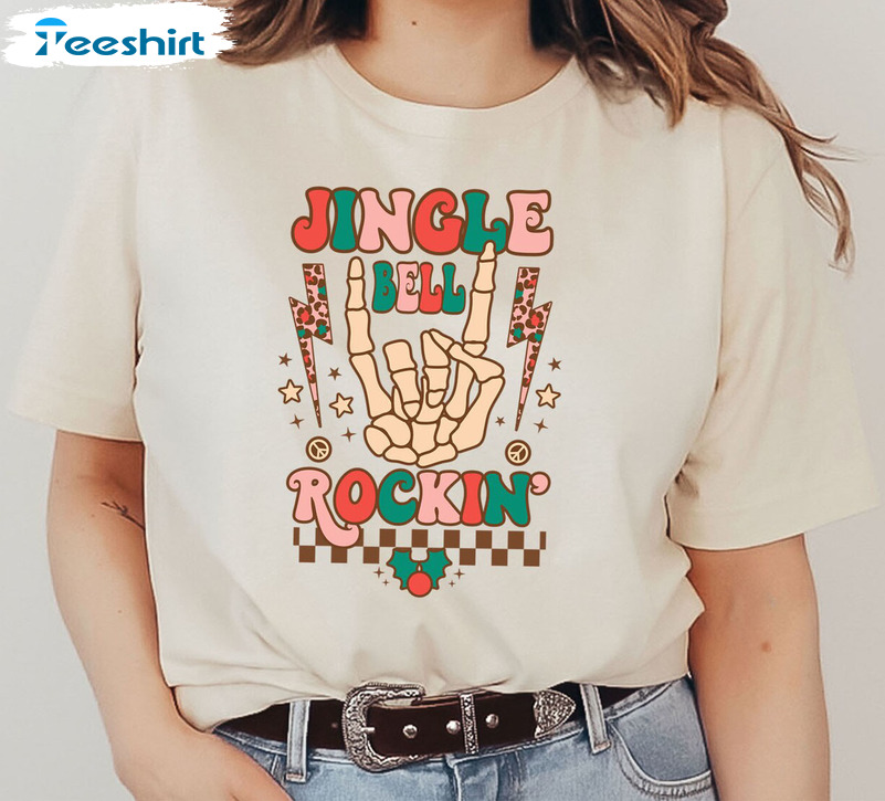 Jingle Bell Rockin Shirt - Christmas Music Short Sleeve Sweater