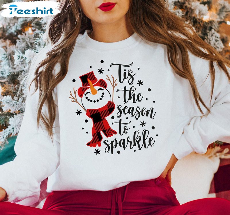 Tis The Season To Sparkle Shirt - Matching Family Christmas Sweatshirt Short Sleeve