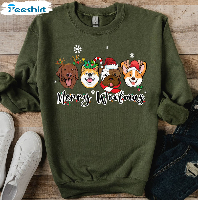 Merry Woofmas Shirt - Funny Christmas Dog Sweatshirt Hoodie