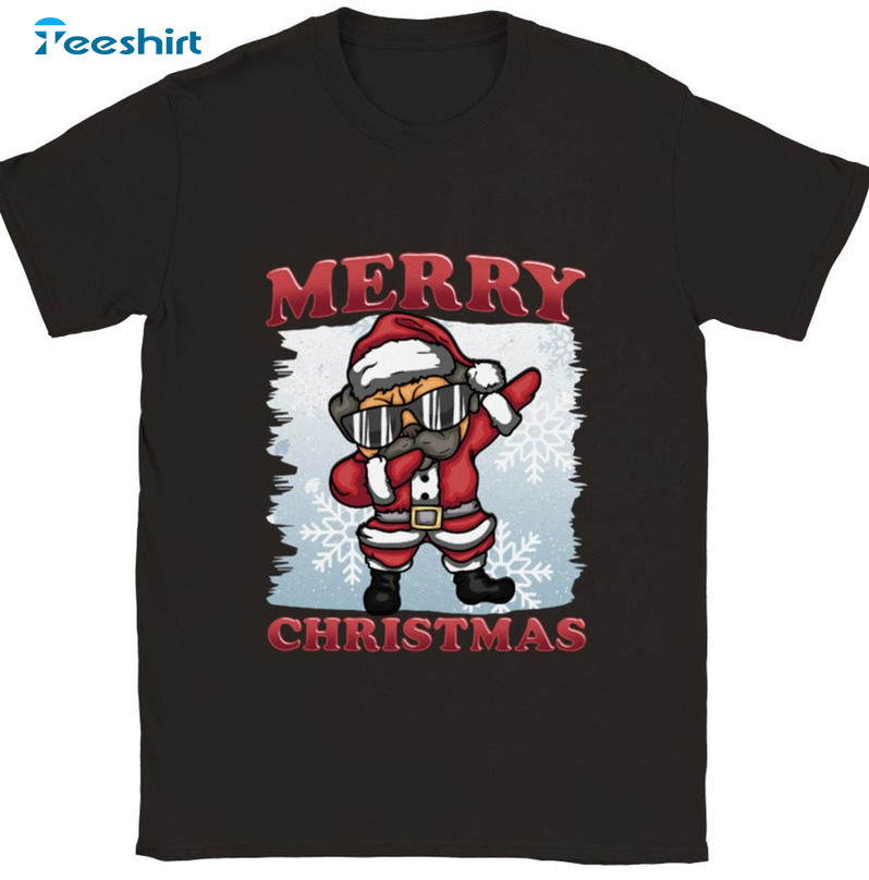 Christmas Pug Shirt - Dabbing Pug Dog Santa Unisex Hoodie Tee Tops