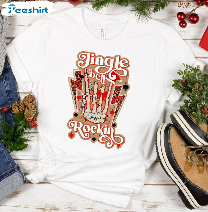 Jingle Bell Rockin Shirt - Christmas Music Crewneck Unisex T-shirt