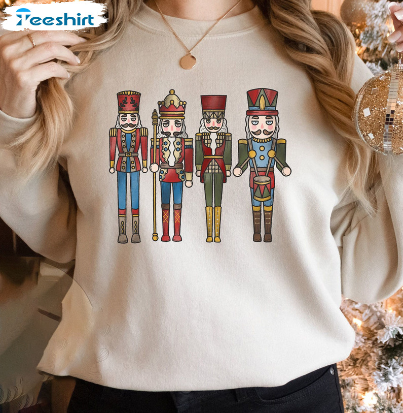 Nutcracker Christmas Shirt - Vintage Xmas Sweatshirt Short Sleeve