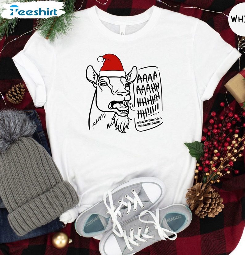 Christmas Goat Shirt - Goat Lover Unisex Hoodie Short Sleeve