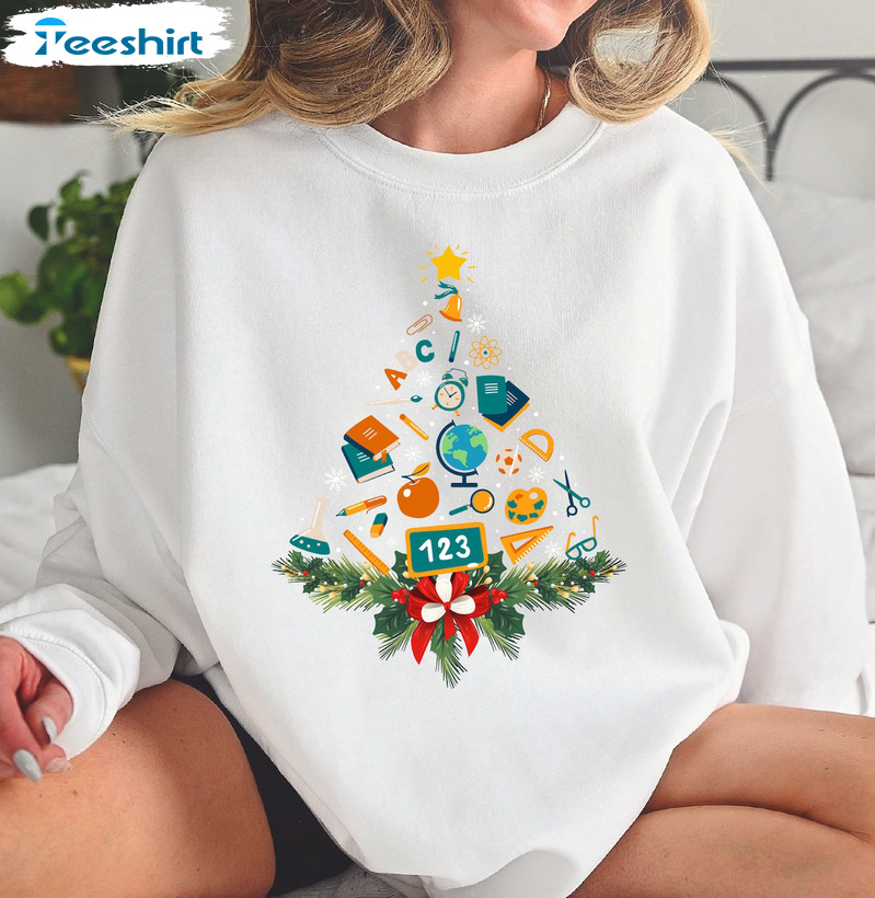 Christmas Teacher Shirt - Christmas Tree Unisex T-shirt Sweatshirt
