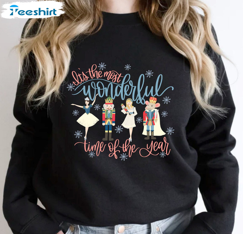 Wonderful Time Of The Year Shirt - Christmas Nutcracker Ballet Crewneck Short Sleeve