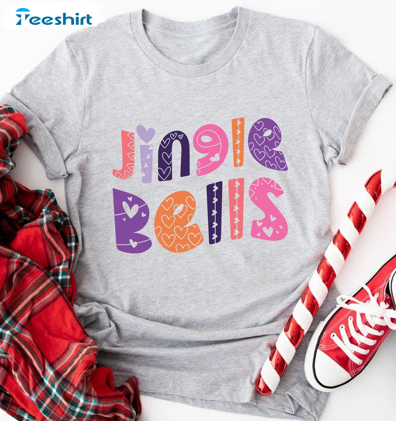 Jingle Bells Shirt - Christmas Family Matching Crewneck Short Sleeve