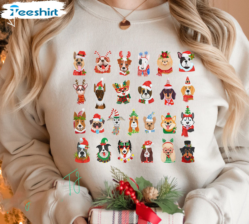 Christmas Dog Sweatshirt - Dog Owner Christmas Short Sleeve Unisex T-shirt