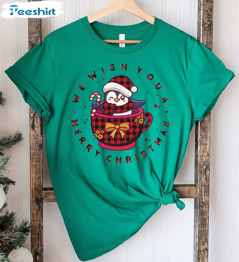 We Wish You A Merry Christmas Shirt - Merry Christmas Unisex Hoodie Short Sleeve