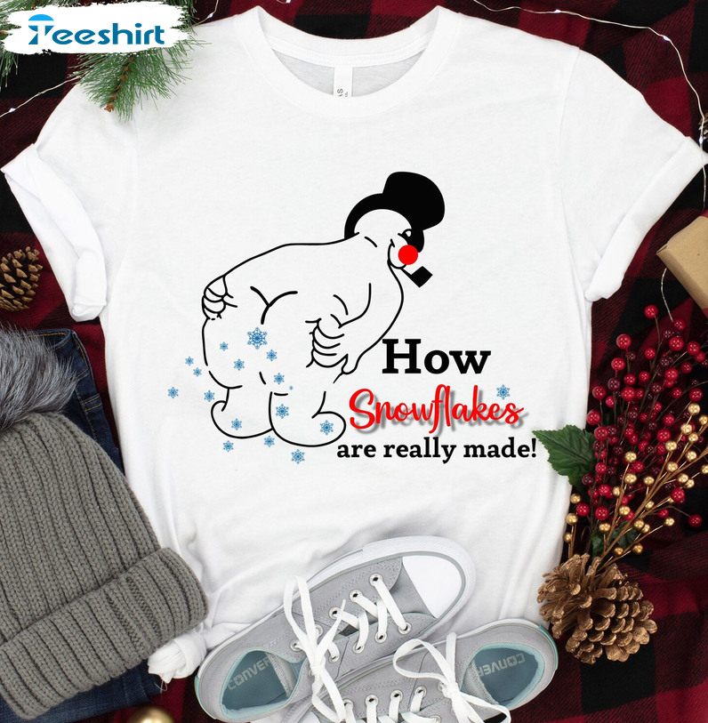 How Snowflakes Are Really Made Shirt - Funny Christmas Unisex Hoodie Long Sleeve