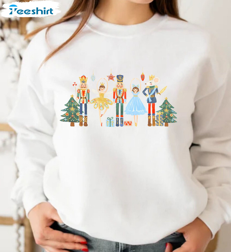 Nutcracker Christmas Shirt - Sugar Plum Fairy Short Sleeve Crewneck