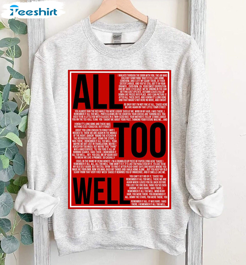All Too Well Shirt - Taylor's Version Short Sleeve Unisex T-shirt