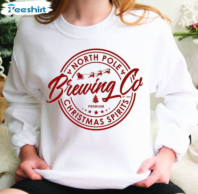 North Pole Brewing Co Shirt - Colorful Christmas Long Sleeve Unisex T-shirt