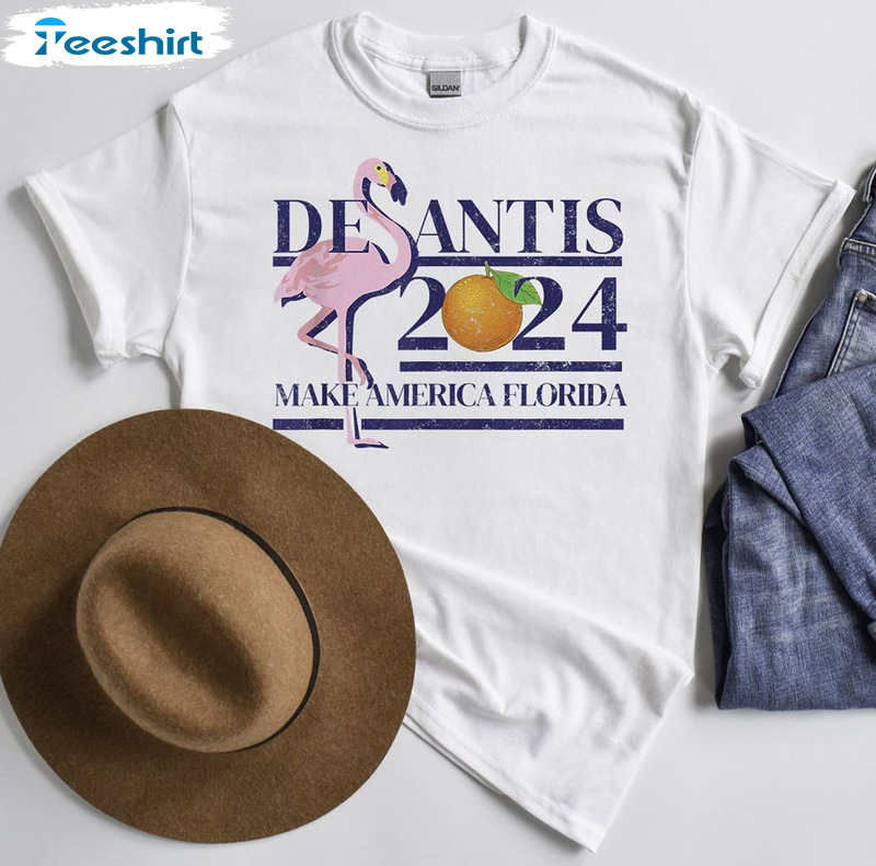 Desantis 2024 Shirt - Make America Florida Short Sleeve Unisex T-shirt