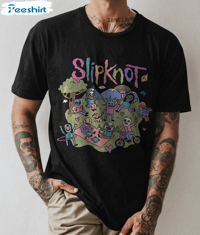 Slipknot Vintage Sweatshirt, Rock Unisex Hoodie Long Sleeve