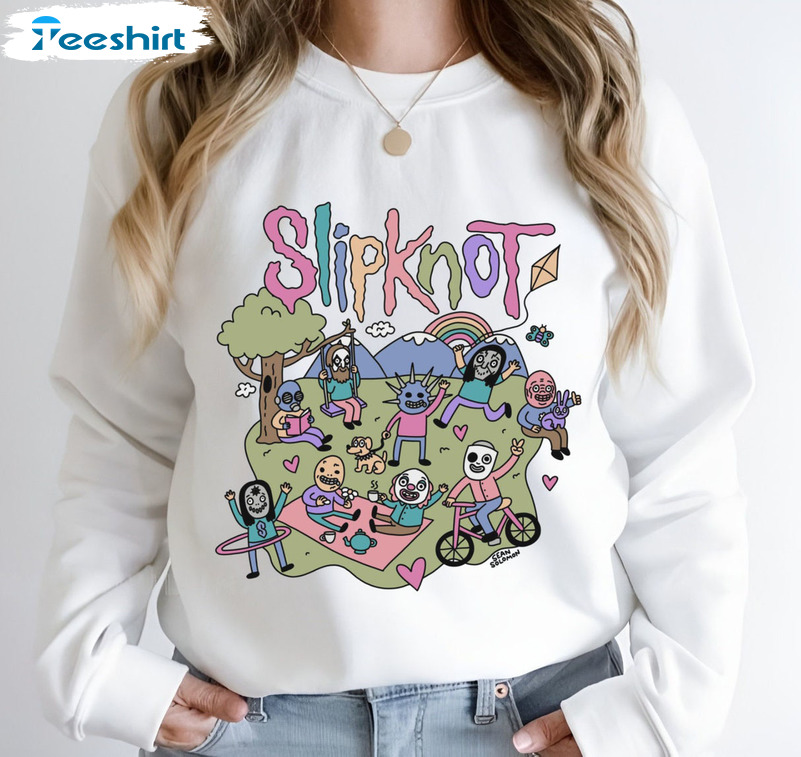 Rainbow Slipknot Crazy Shirt, Trendy Unisex T-shirt Sweatshirt