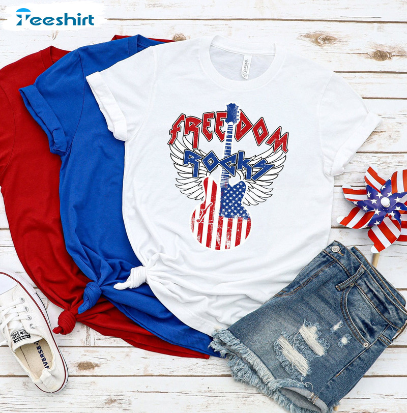 Freedom Rocks Shirt, 4th Of July Sweatshirt Tee Tops