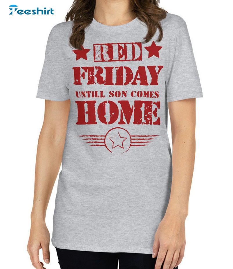 Red Friday Until They All Come Home Trendy Unisex T-shirt Short Sleeve