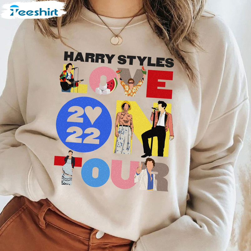 Harry Style Love On Tour 2022 Trendy Short Sleeve Unisex Hoodie