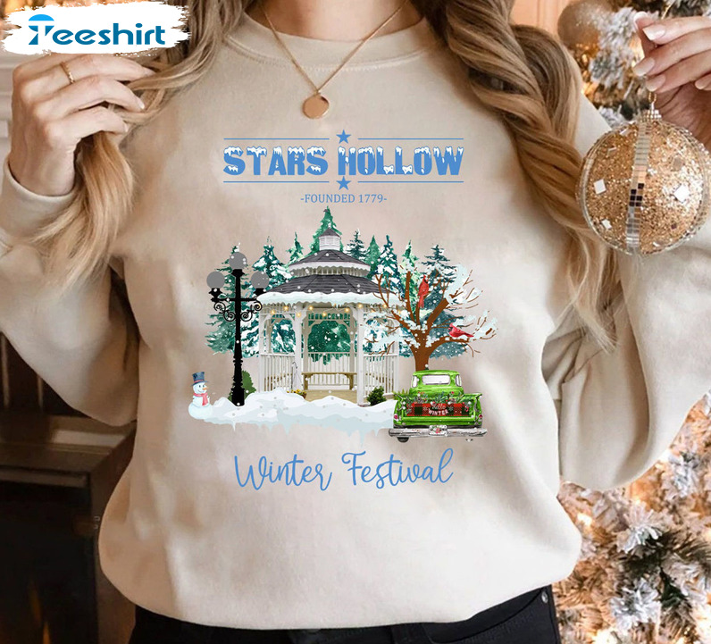 Star Hollow Winter Festival Shirt, Christmas Sweater Unisex Hoodie