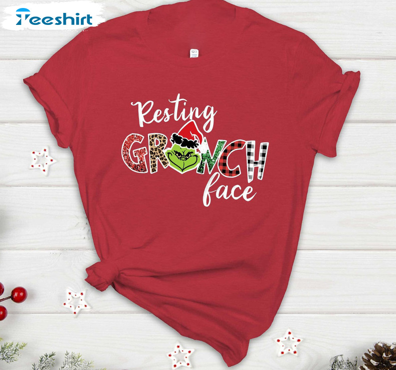 Resting Grinch Face Shirt, Funny Christmas Movie Sweatshirt Tee Tops