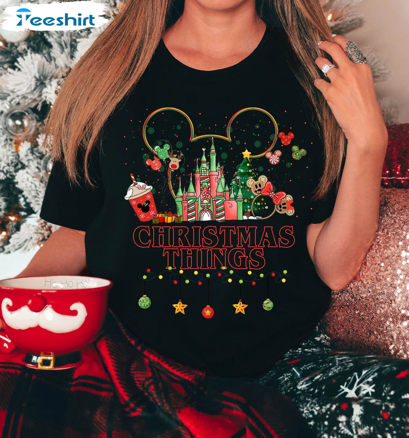 Christmas Things Shirt, Disney Christmas Long Sleeve Unisex Hoodie