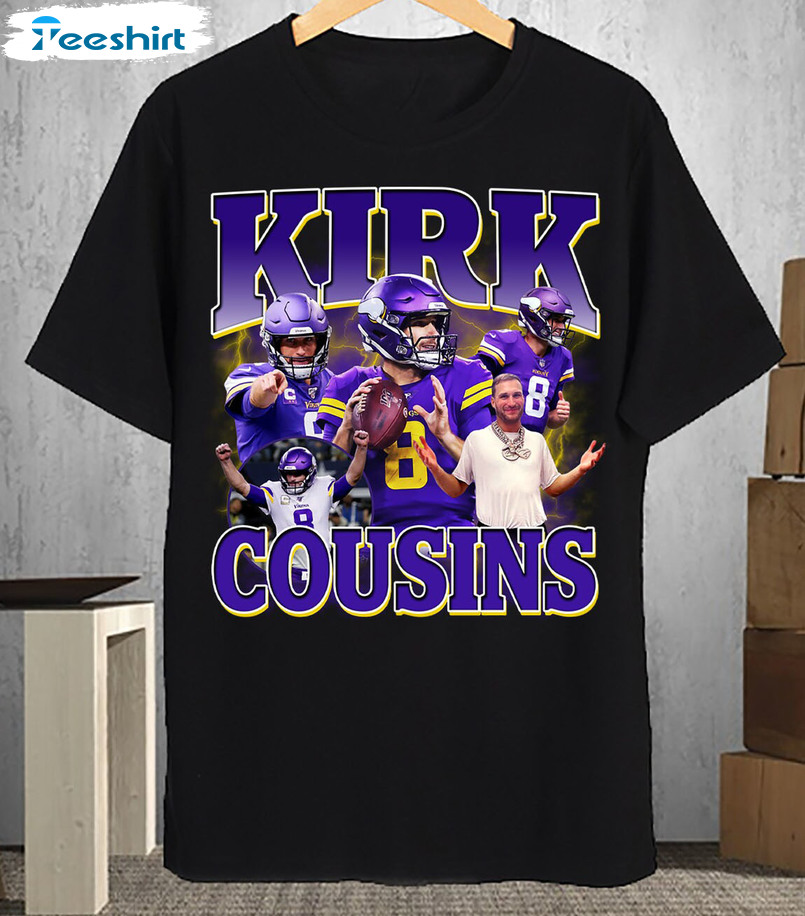 Kirk Cousins Shirt, Minnesota Vikings Captain Short Sleeve Hoodie