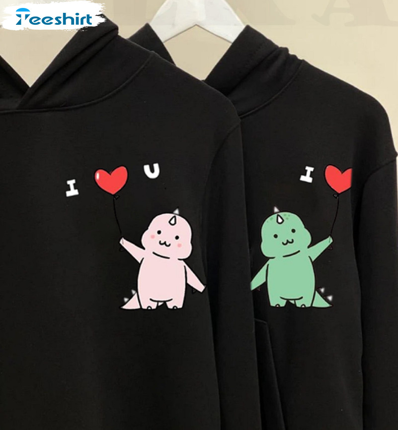 Cute Dinosaur Couple Sweatshirt, Dinosaur Matching Unisex T-shirt Hoodie