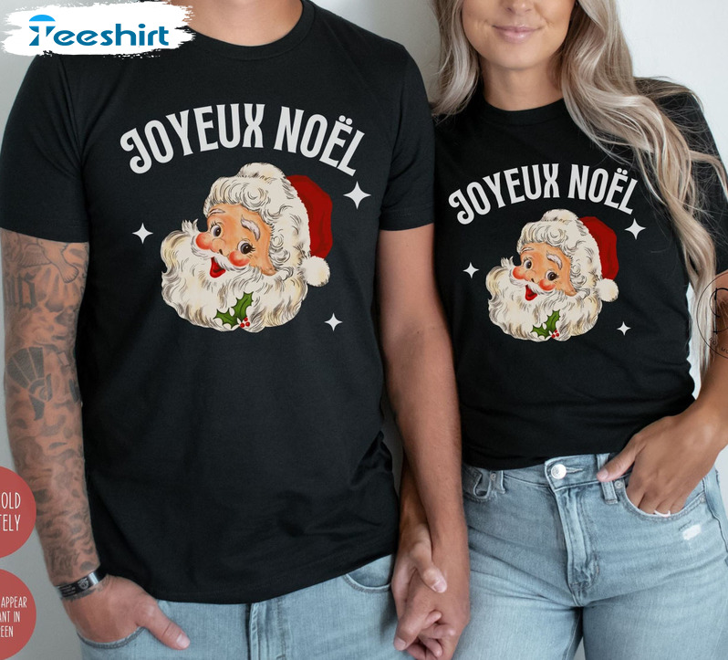 Joyeux Noel Shirt, French Noel 2022 Unisex Hoodie Sweatshirt