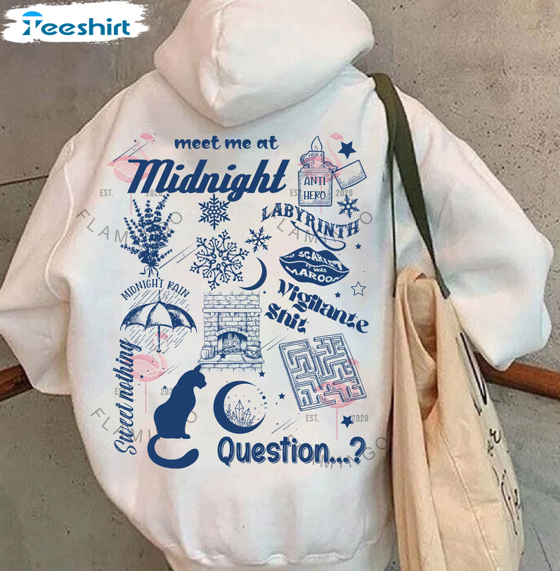 Meet Me At Midnight Shirt, Midnights Album Unisex T-shirt Long Sleeve