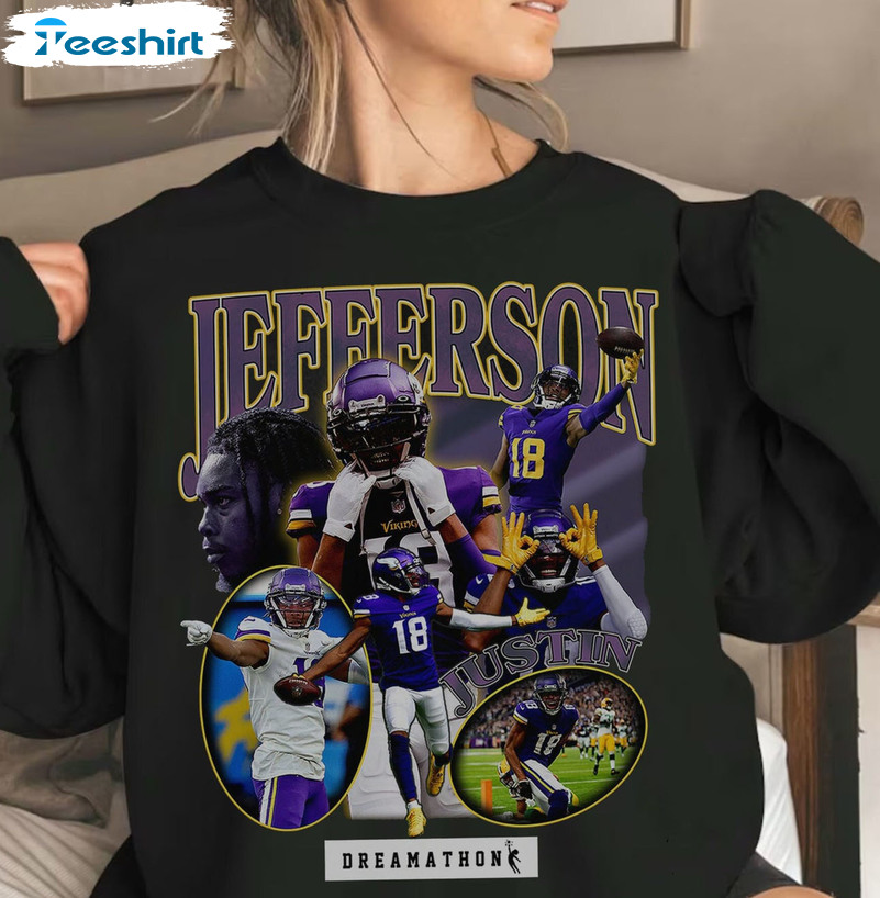 Vintage Justin Jefferson Dreams Shirt, Griddy Unisex Hoodie Crewneck