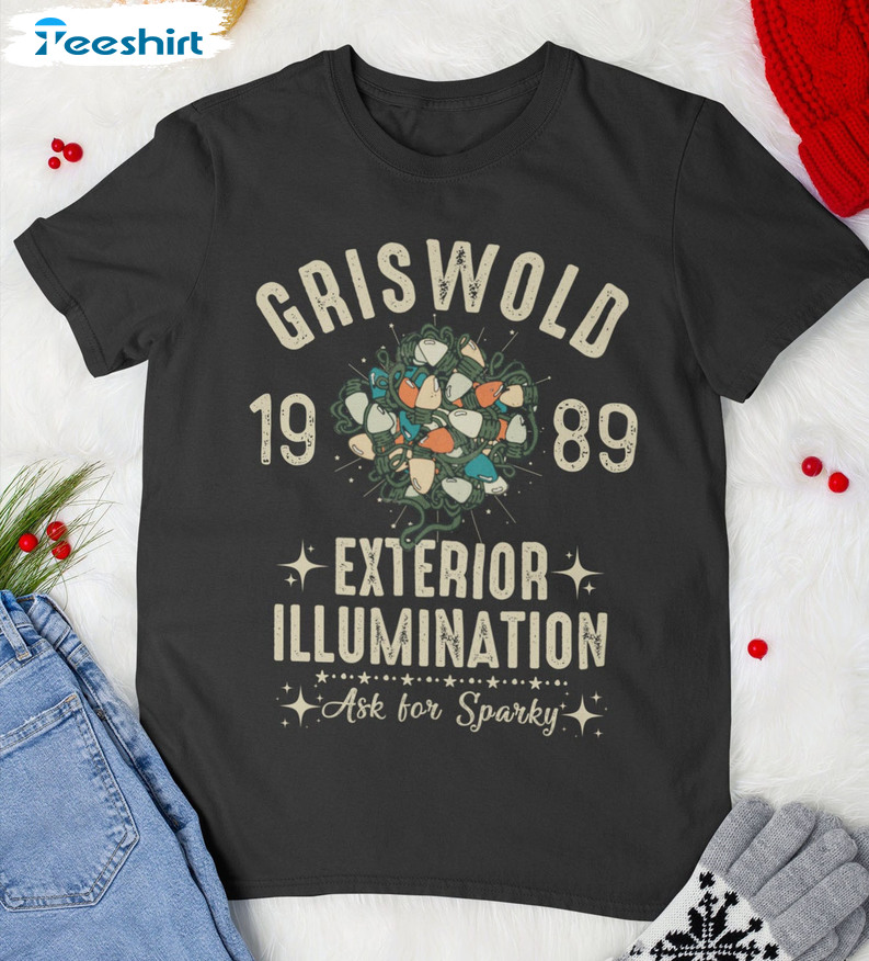 Griswold Exterior Illumination Shirt, Christmas Lights Tee Tops Hoodie