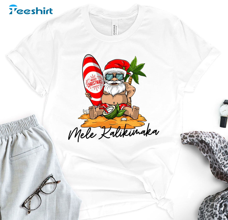 Mele Kalikimaka Christmas Shirt, Matching Christmas Tee Tops Unisex Hoodie